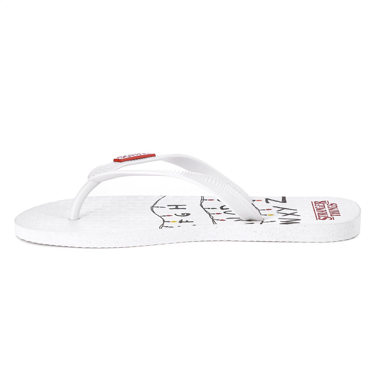 Chinelo Netflix Stranger Things Alphabet Branco - Masculino Branco 3