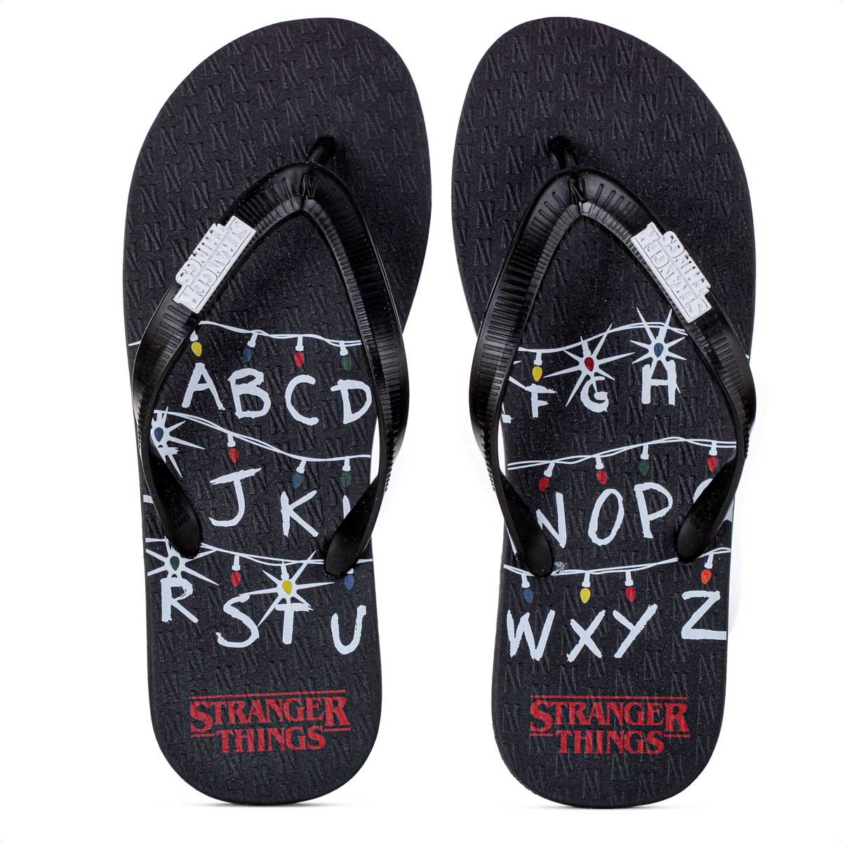 Chinelo Netflix Stranger Things Alphabet Preto - Masculino