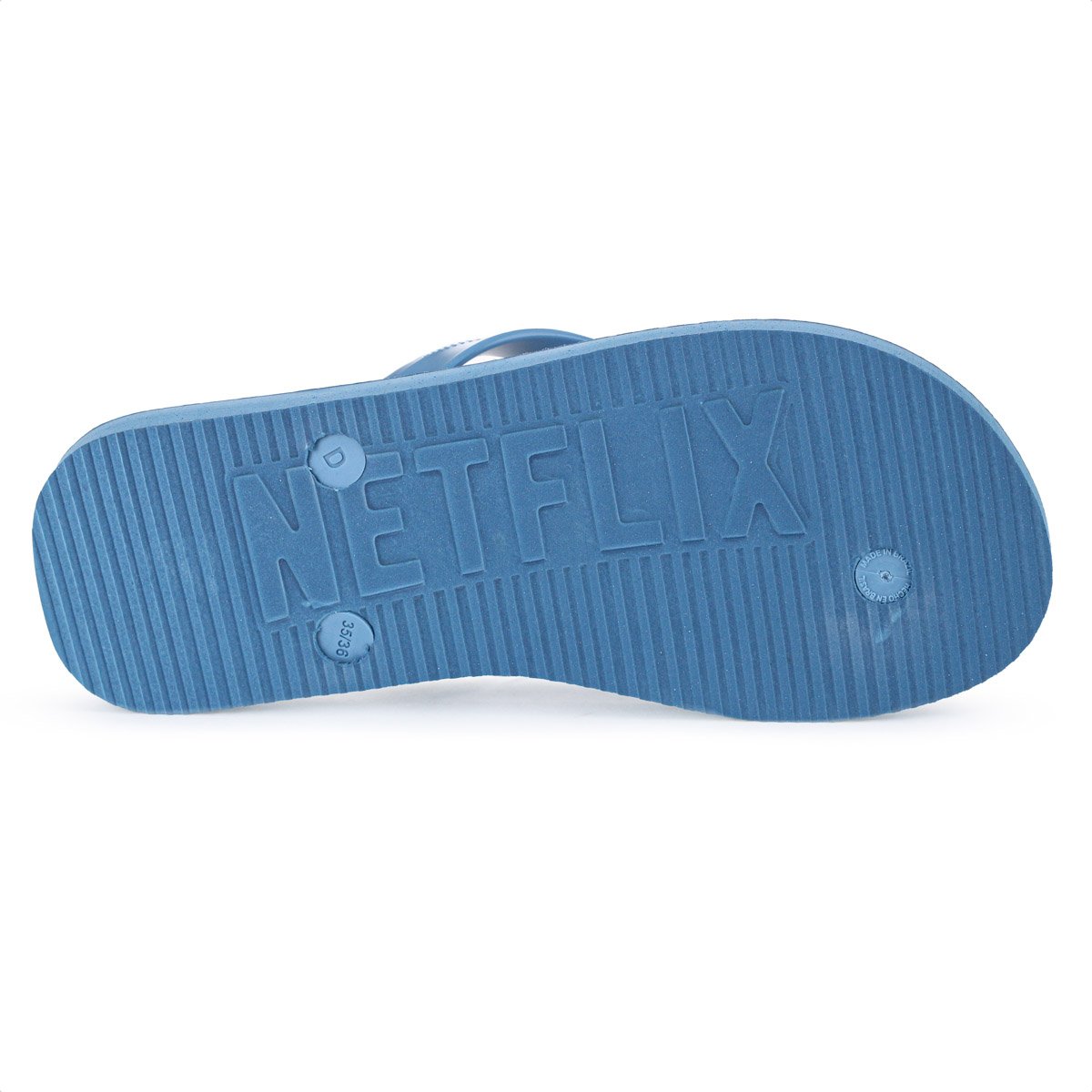 Chinelo Netflix Stranger Things Alphabet Azul Claro - Unissex Azul 6
