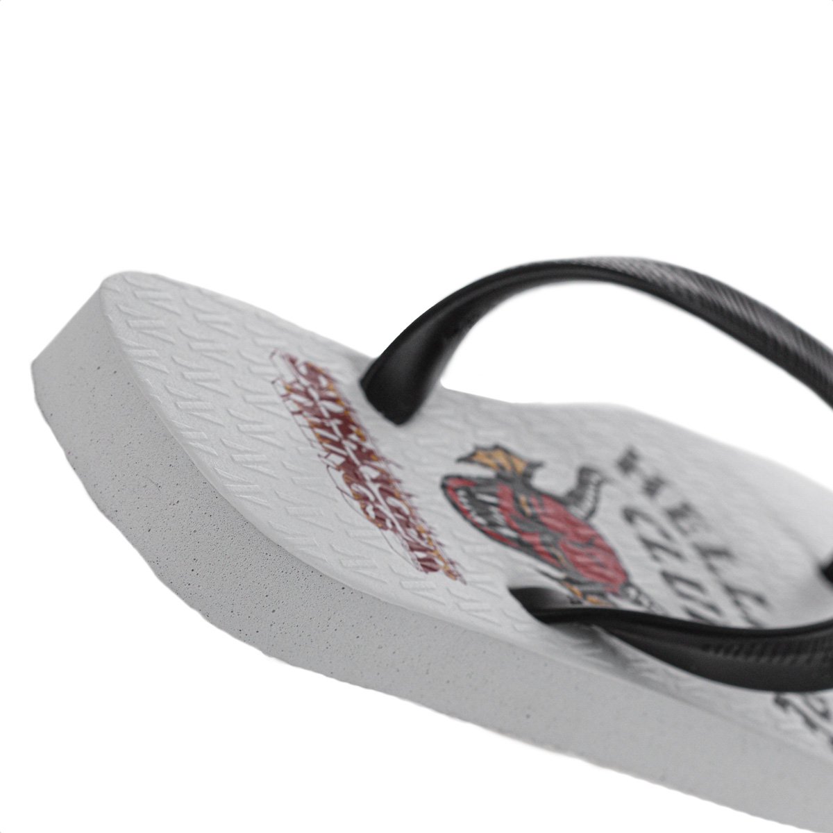 Chinelo Netflix Stranger Things Hellfire Branco e Preto - Unissex Branco 5