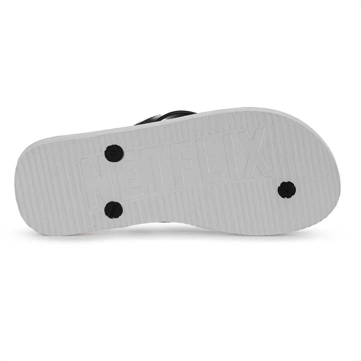 Chinelo Netflix Stranger Things Hellfire Branco e Preto - Unissex Branco 6