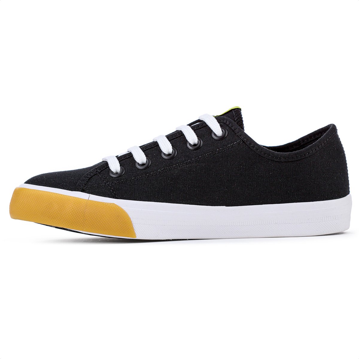 Tenis Coca Cola Miami Canvas Preto e Amarelo - Feminino Preto 2