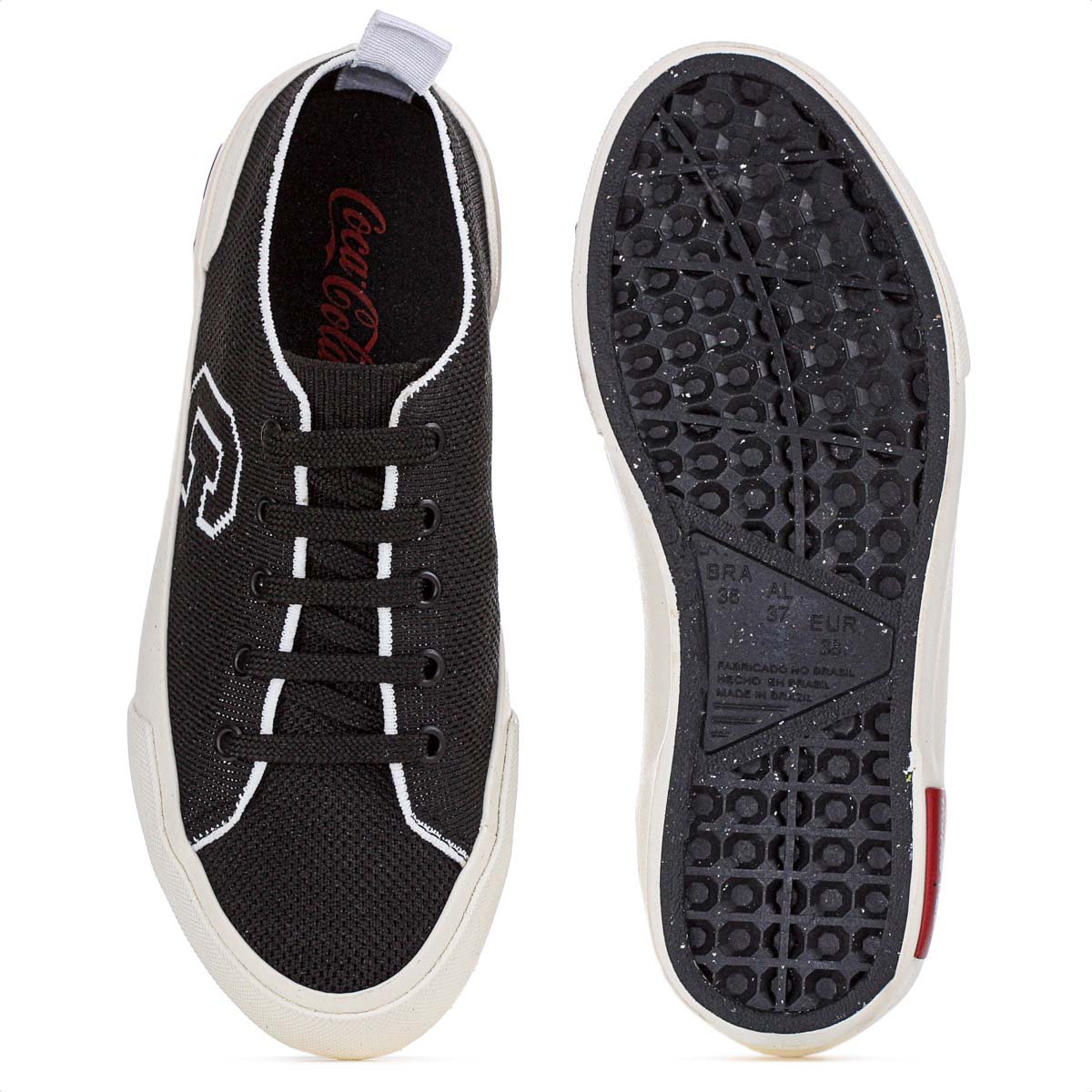Tenis Coca Cola Katy Knit  Preto - Feminino Preto 5