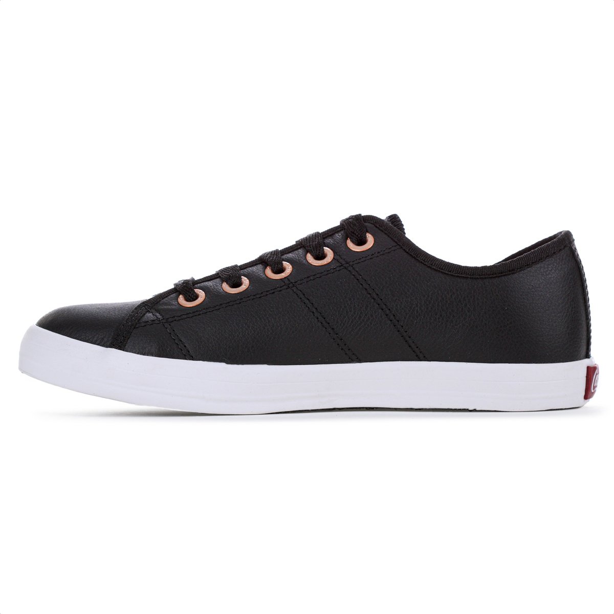 Tenis Coca Cola Miami Couro Preto e Cobre - Feminino Preto 2