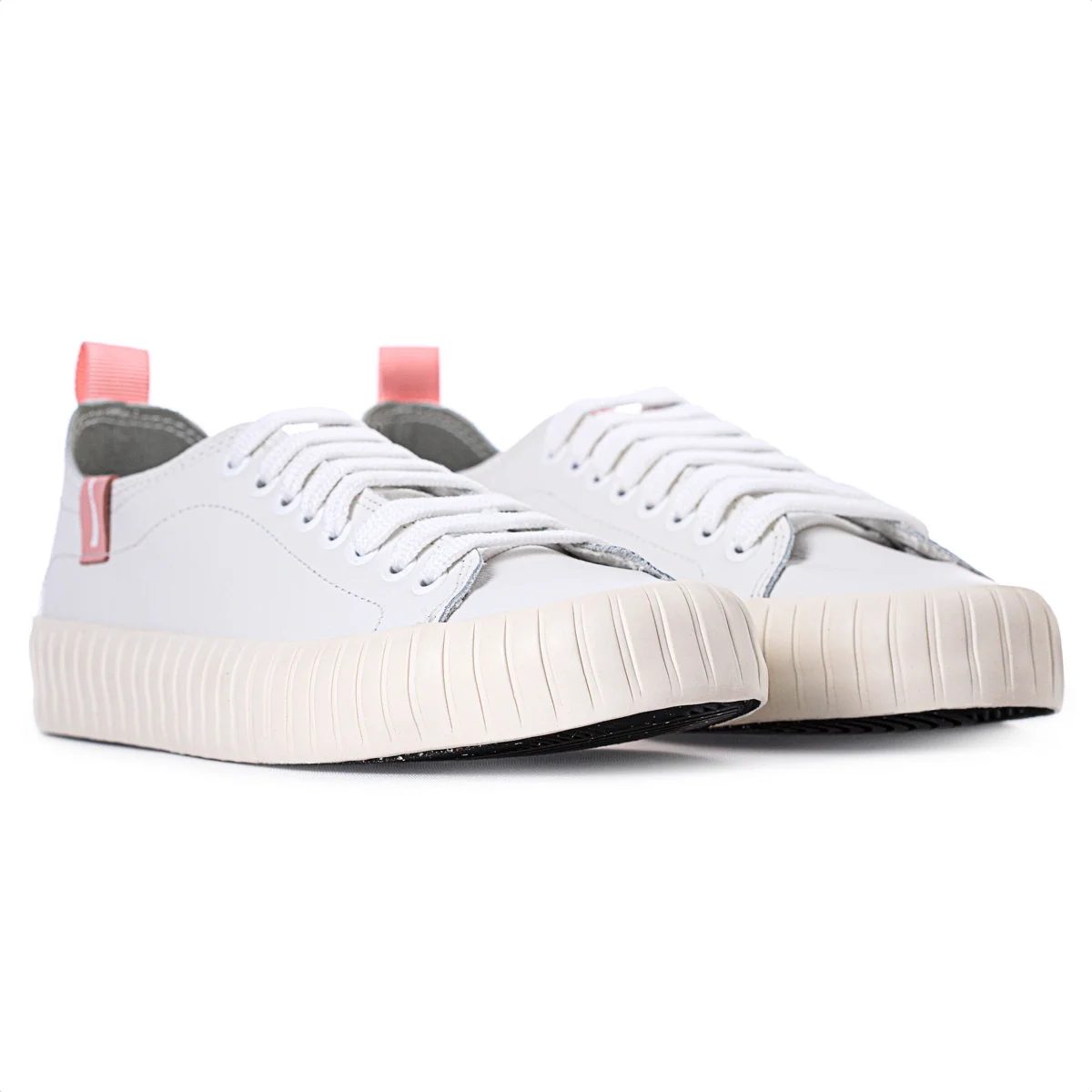 Tenis Coca Cola Houston Couro Branco e Rosa - Feminino Branco 3