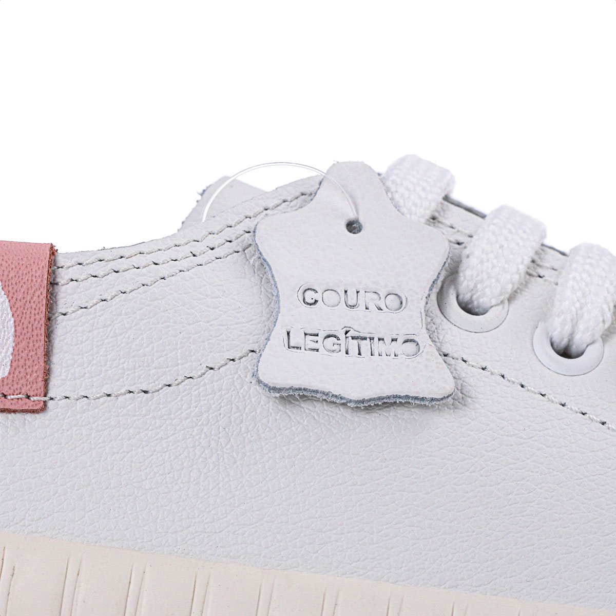 Tenis Coca Cola Houston Couro Branco e Rosa - Feminino Branco 8