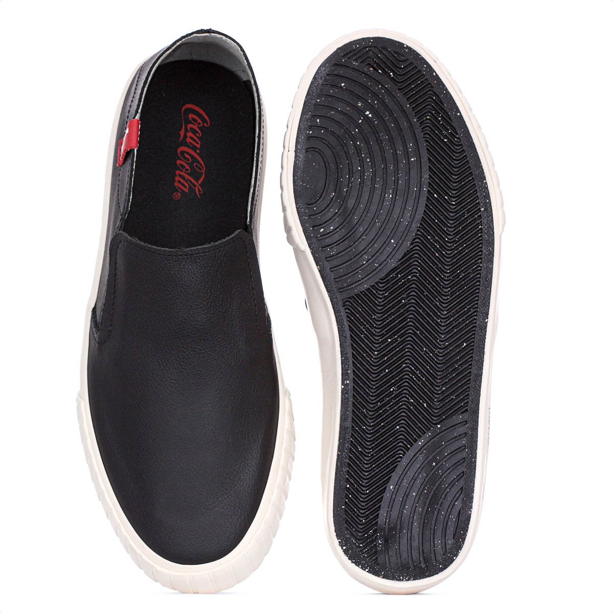 Tenis Coca Cola Philadelphia Leather Preto e Vermelho - Masculino Preto 3
