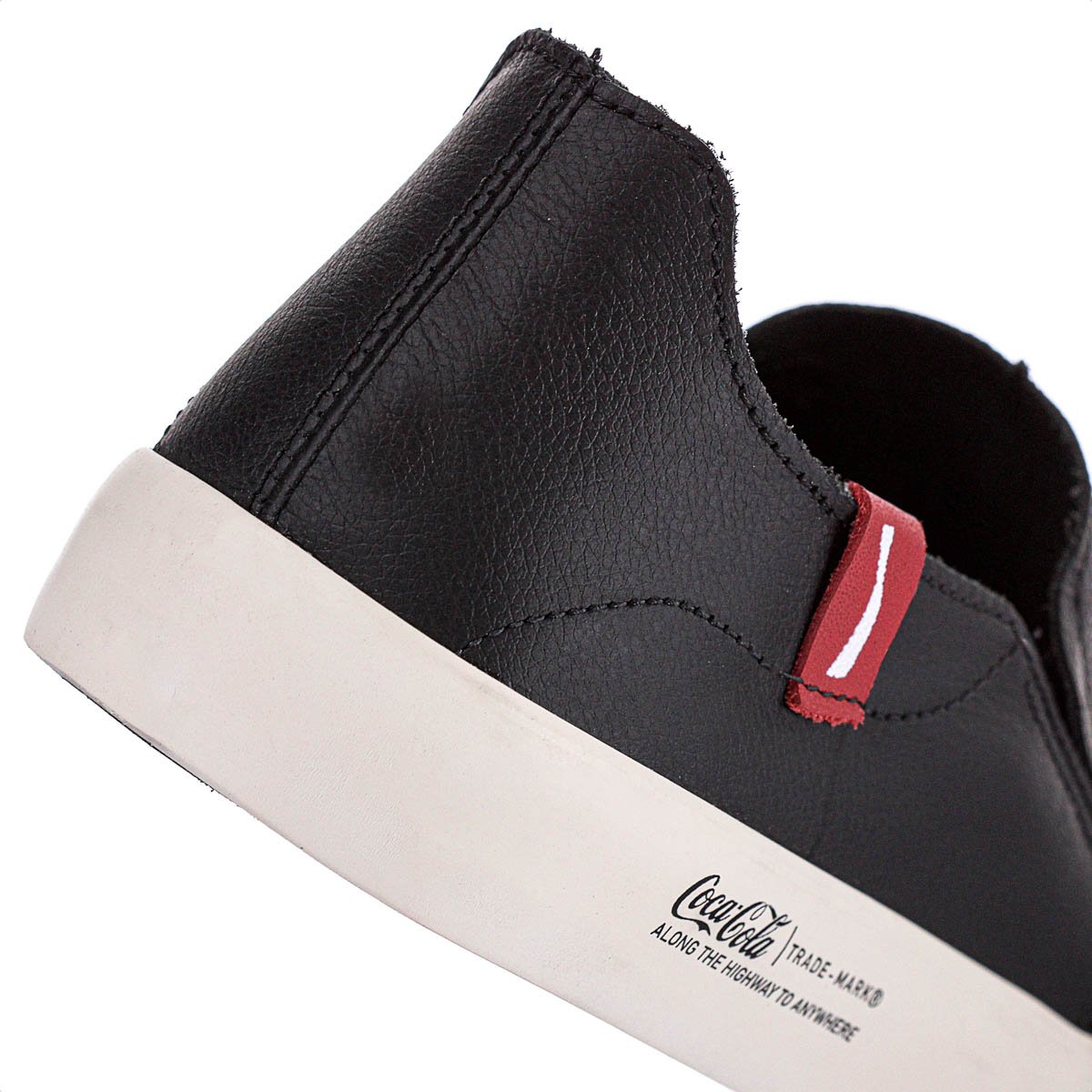 Tenis Coca Cola Philadelphia Leather Preto e Vermelho - Masculino Preto 5