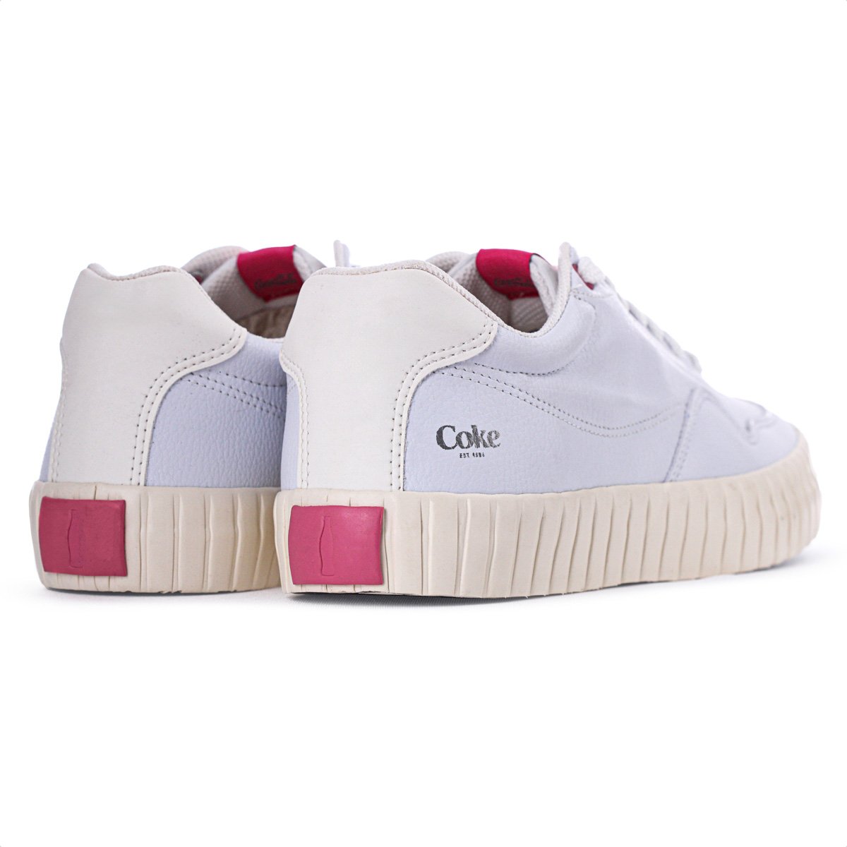 Tenis Coca Cola New Hope Town Branco e Pink - Feminino  Branco 4