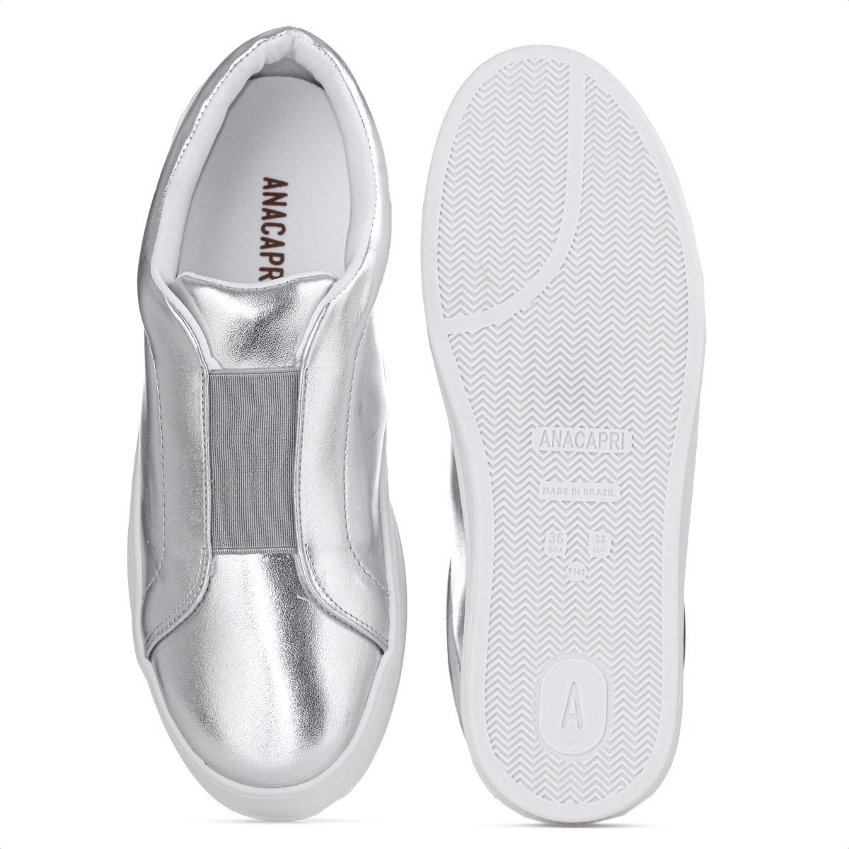 Tenis Anacapri Napa Prata - Feminino Prata 5