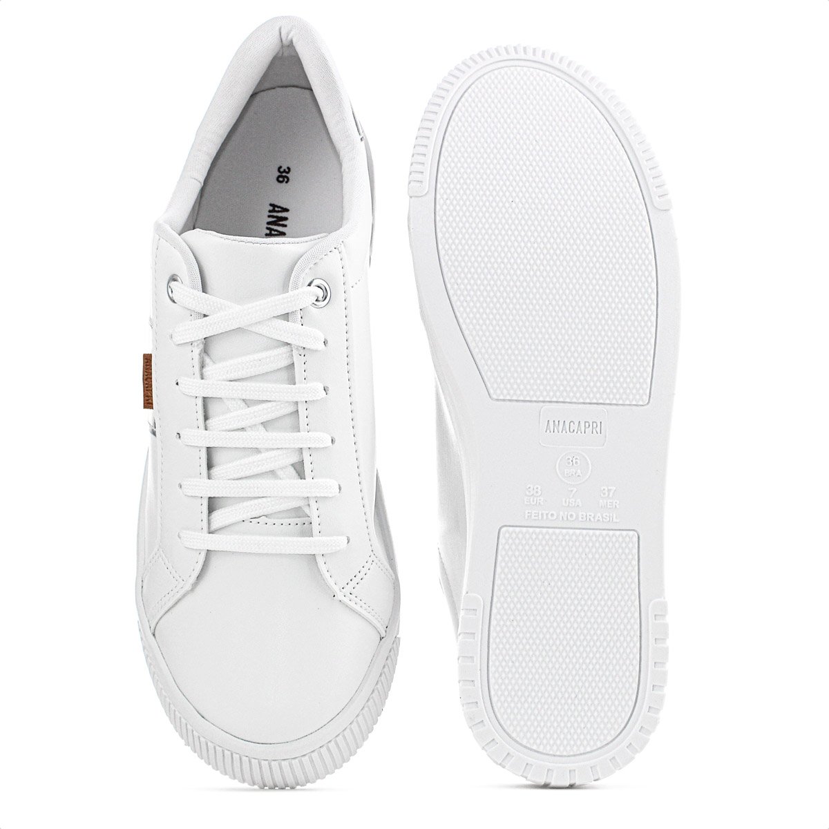 Tenis Anacapri Branco e Prata - Feminino Branco 5