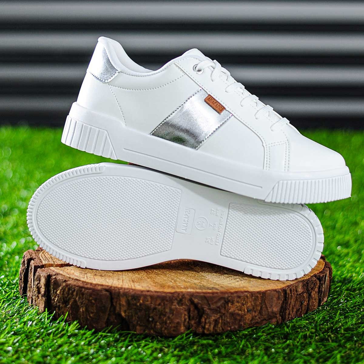 Tenis Anacapri Branco e Prata - Feminino Branco 7