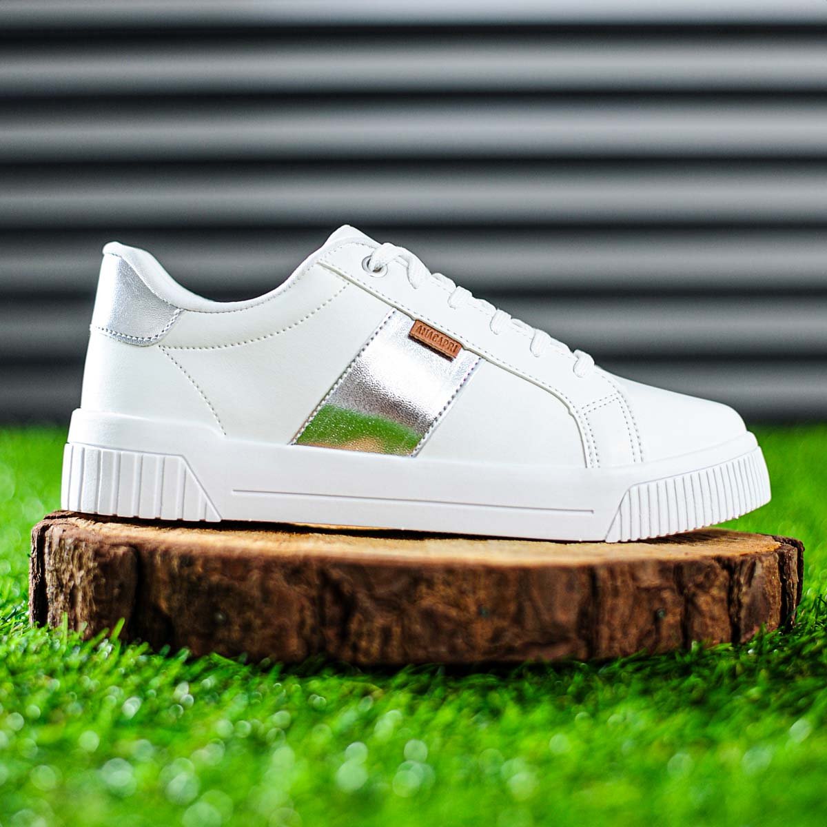 Tenis Anacapri Branco e Prata - Feminino Branco 8