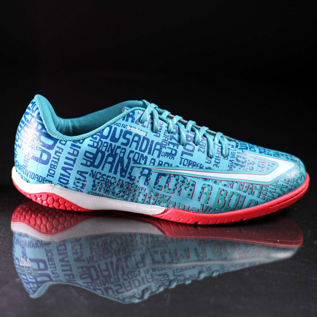 Chuteira Topper Futsal Resenha Azul Rosa e Branco - Masculino Azul 6