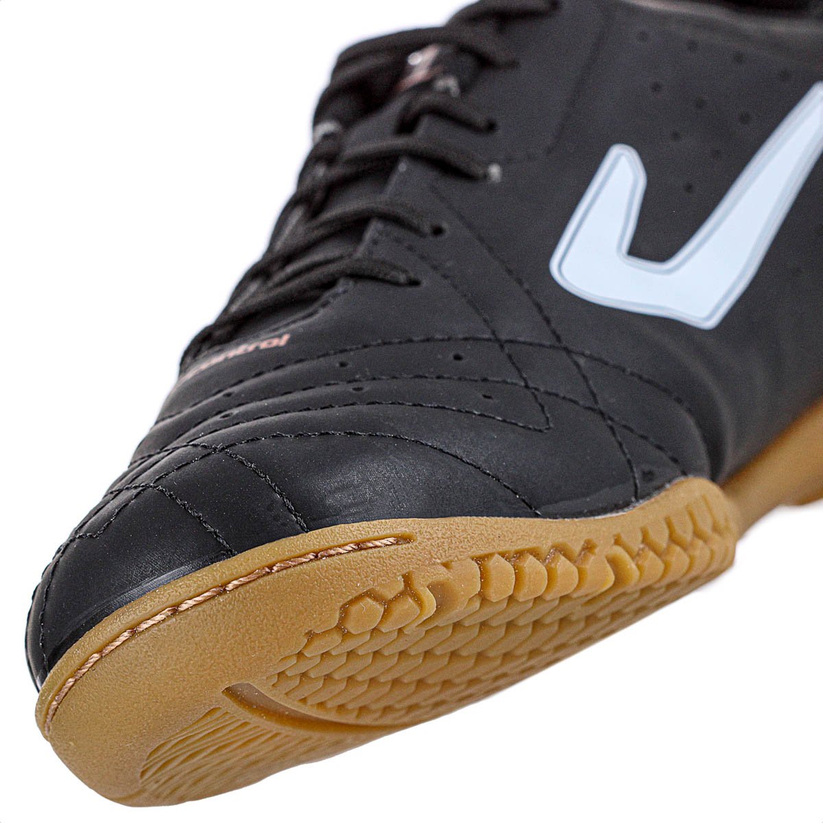 Chuteira Topper Futsal Boleiro V Preto Branco e Cobre - Masculino Preto 3