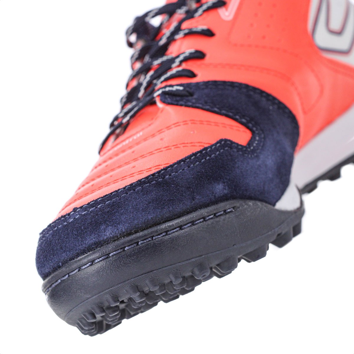 Chuteira Topper Society Dominator Club V Laranja Azul e Branco - Masculino Laranja 3