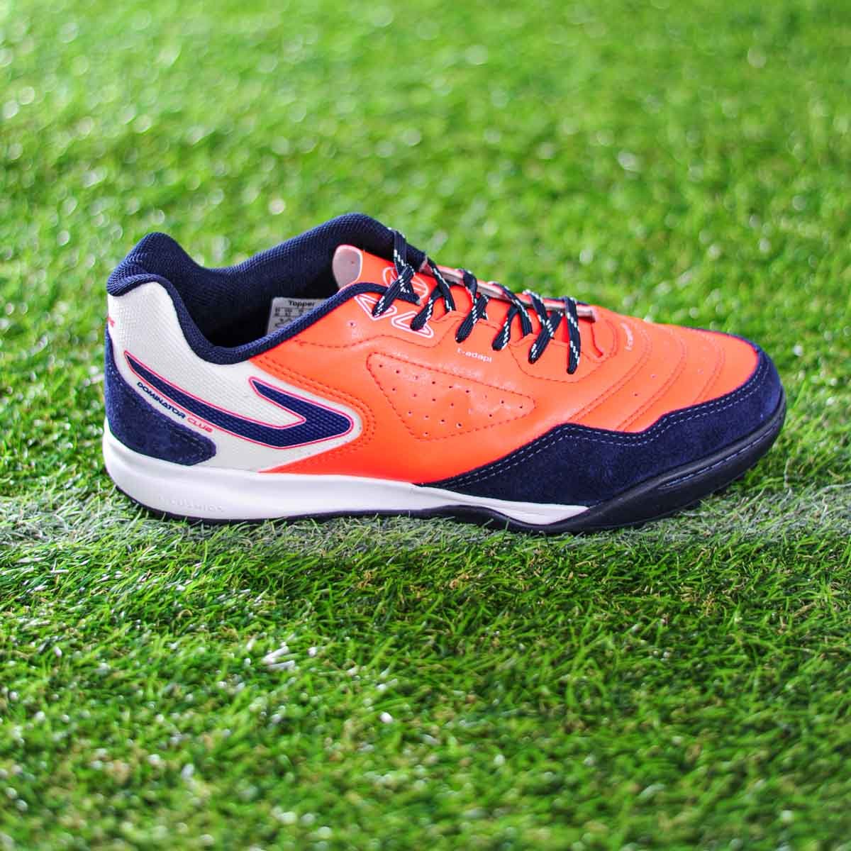 Chuteira Topper Society Dominator Club V Laranja Azul e Branco - Masculino Laranja 6