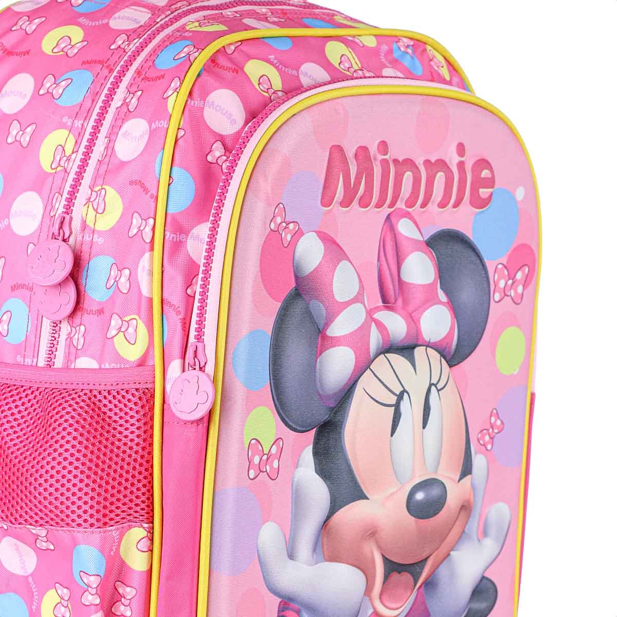 Mochila Com Rodas Escolar Xeryus 16 Minnie Relevo 13240 Rosa - Infantil Rosa 6