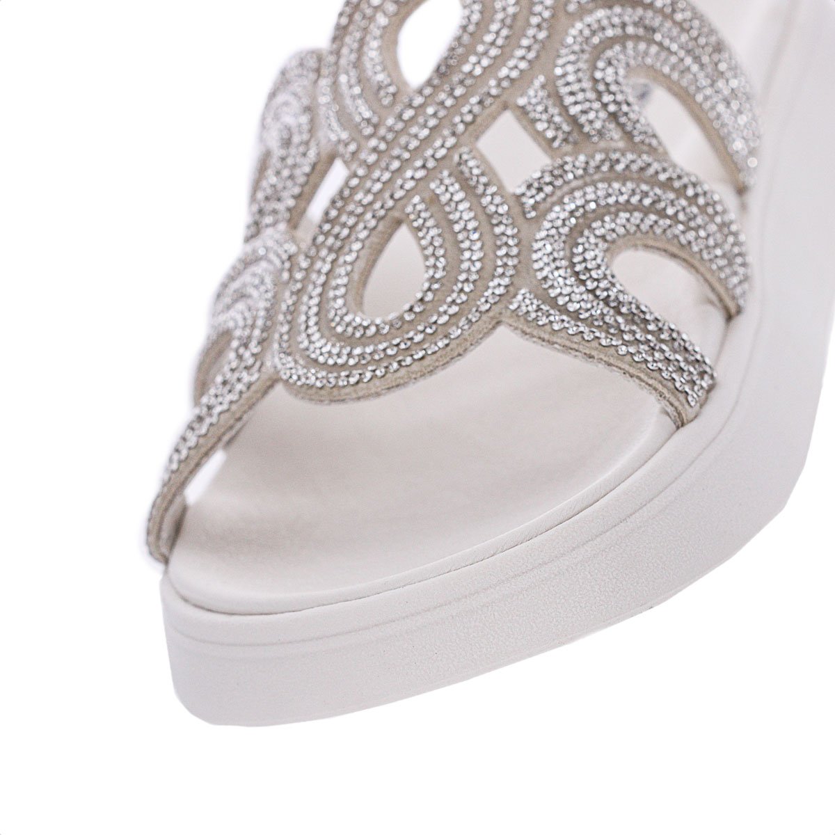 Sandalia Moleca Papete Strass 5469.134 Branco - Feminino Branco 8