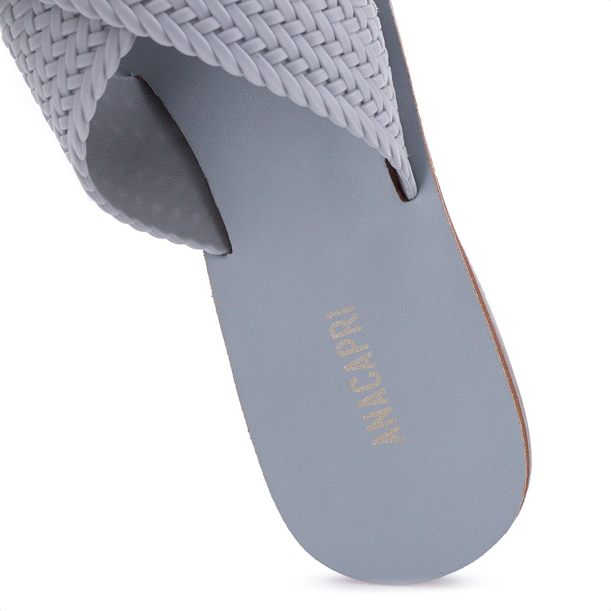 Rasteira Anacapri Tiras Cruzadas Trancada Monocolor Azul Claro - Feminino Azul 8