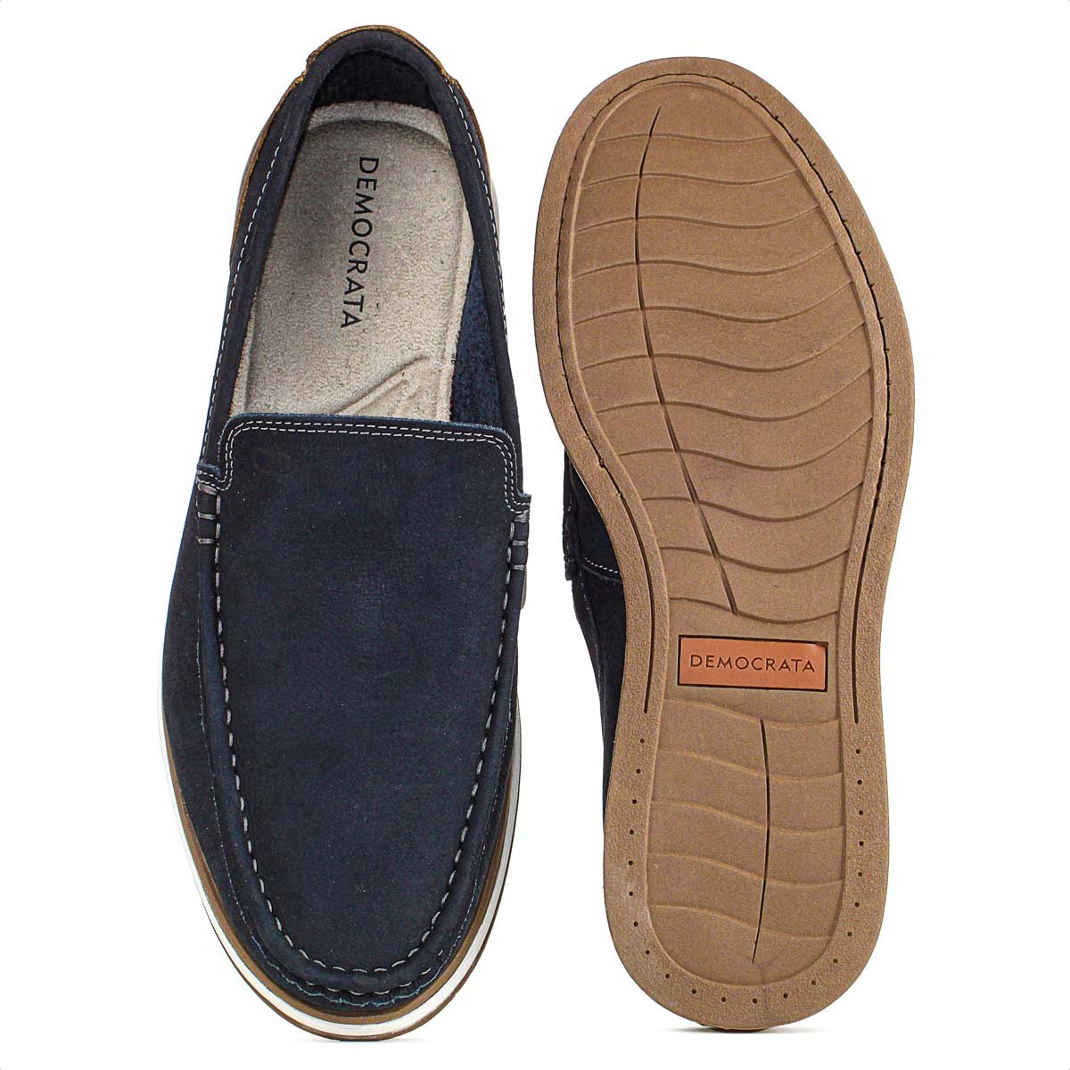 Mocassim Democrata Flow Nobuck Azul Marinho - Masculino Azul Escuro 5
