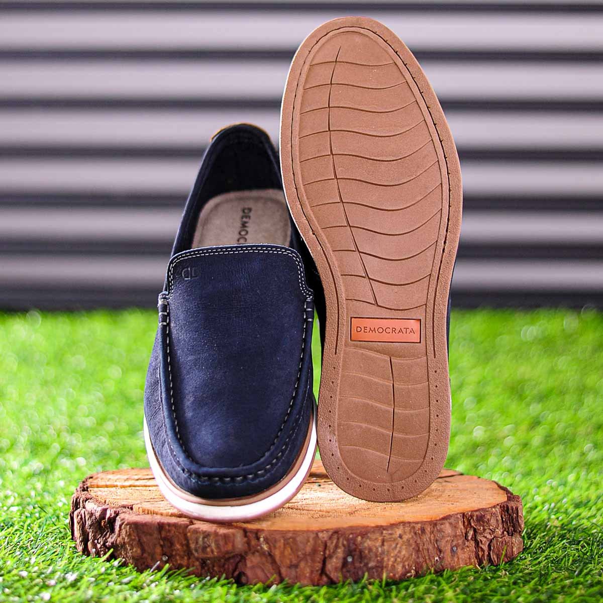 Mocassim Democrata Flow Nobuck Azul Marinho - Masculino Azul Escuro 6