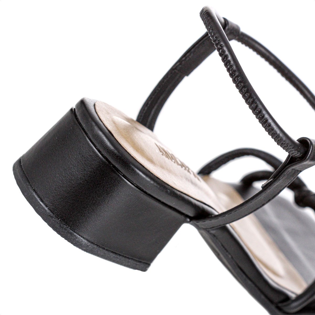 Sandalia Salto Baixo Anacapri Eco New Soft Preto - Feminino Preto 6