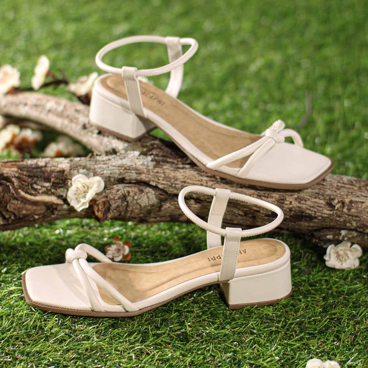 Sandalia Salto Baixo Anacapri Eco New Soft Branco - Feminino Branco 8