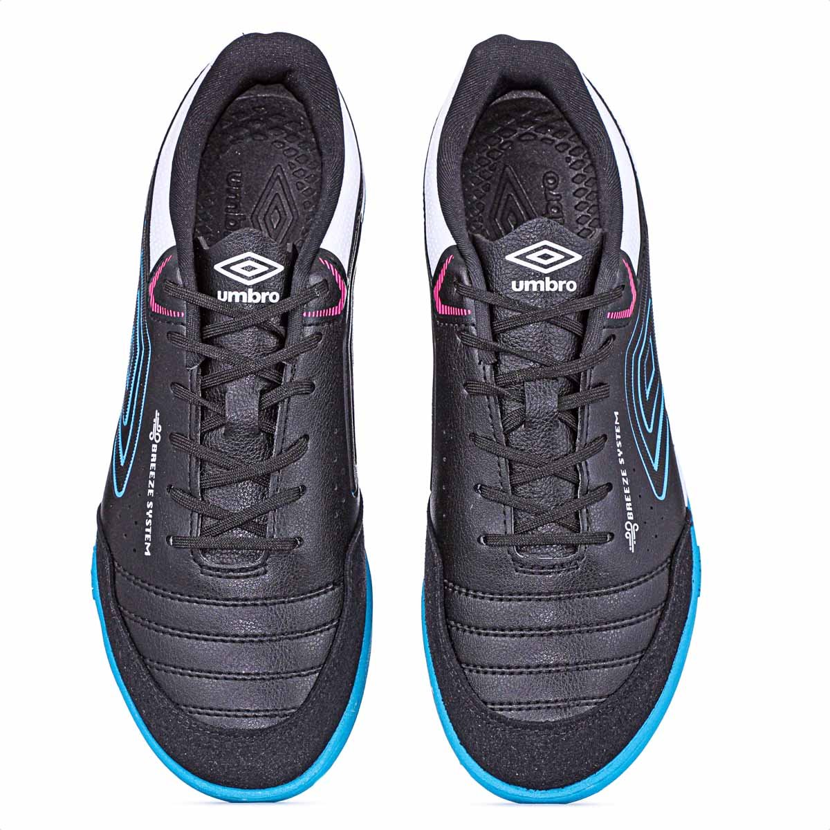 Chuteira Umbro Futsal X Confort Preto Azul e Branco - Masculino Preto 5