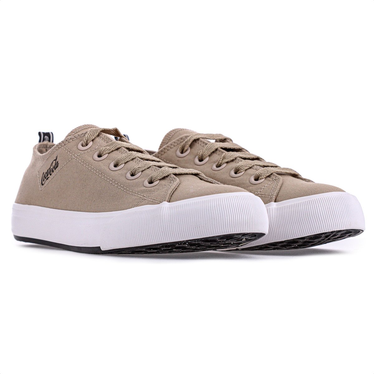 Tenis Coca Cola Atlanta Canvas Coke Areia - Feminino Bege 3