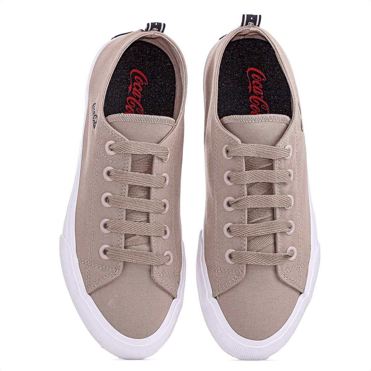 Tenis Coca Cola Atlanta Canvas Coke Areia - Feminino Bege 5