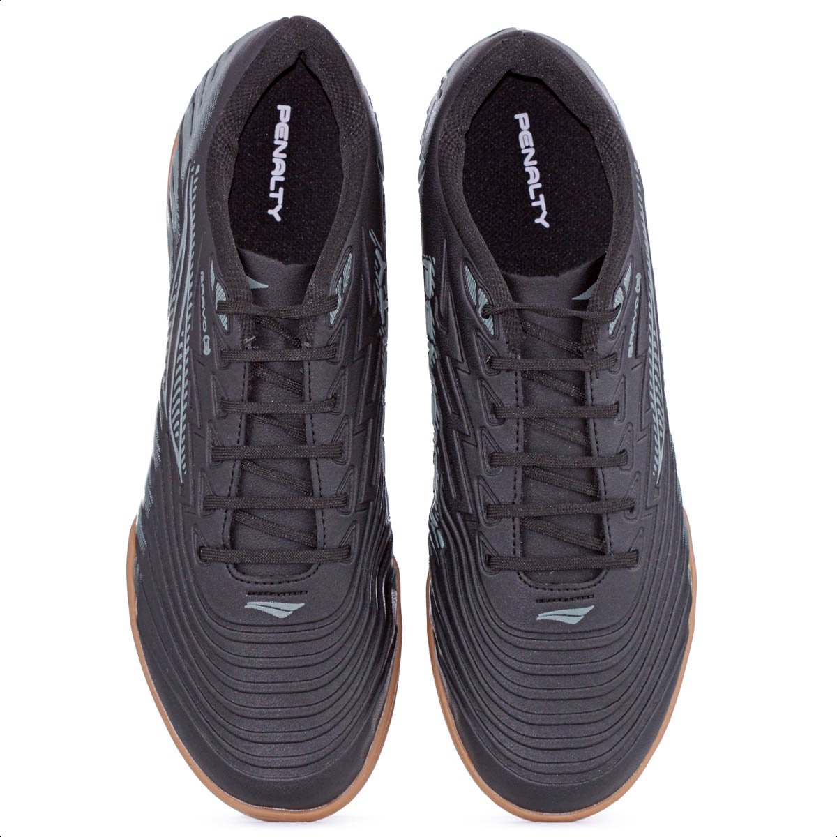 Chuteira Penalty Futsal Bravo Y 3.0 Preto e Chumbo - Masculino Preto 6