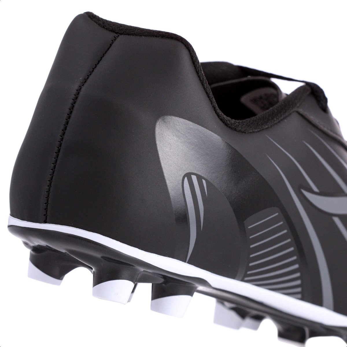 Chuteira DSix Campo 6202 Preto Cinza e Branco - Masculino Preto