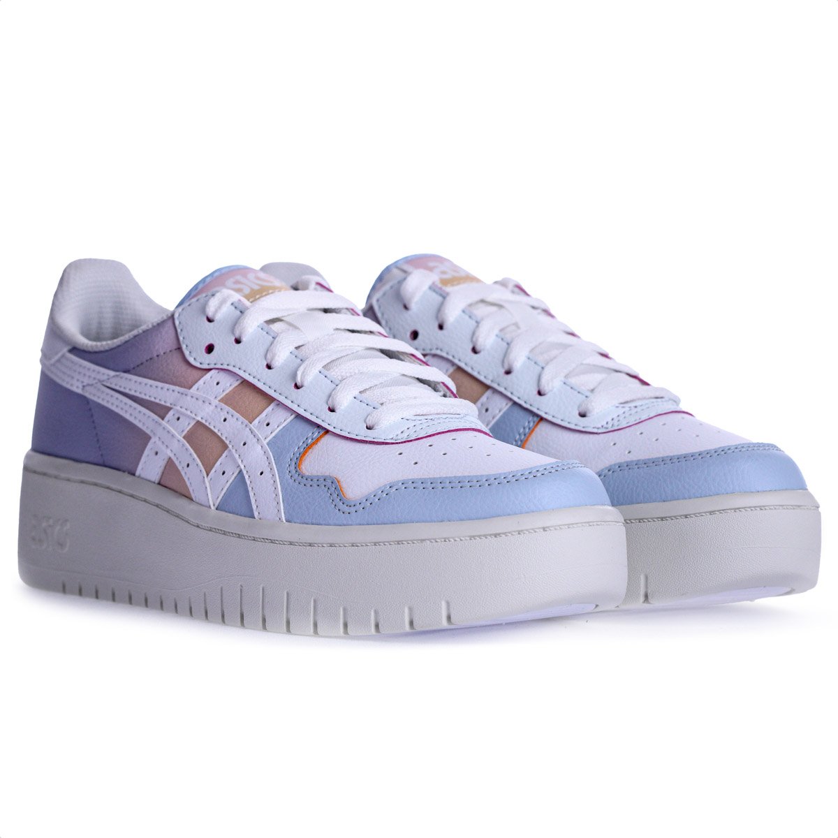 Tenis Asics Japan S PF Branco e Azul - Feminino Branco 4