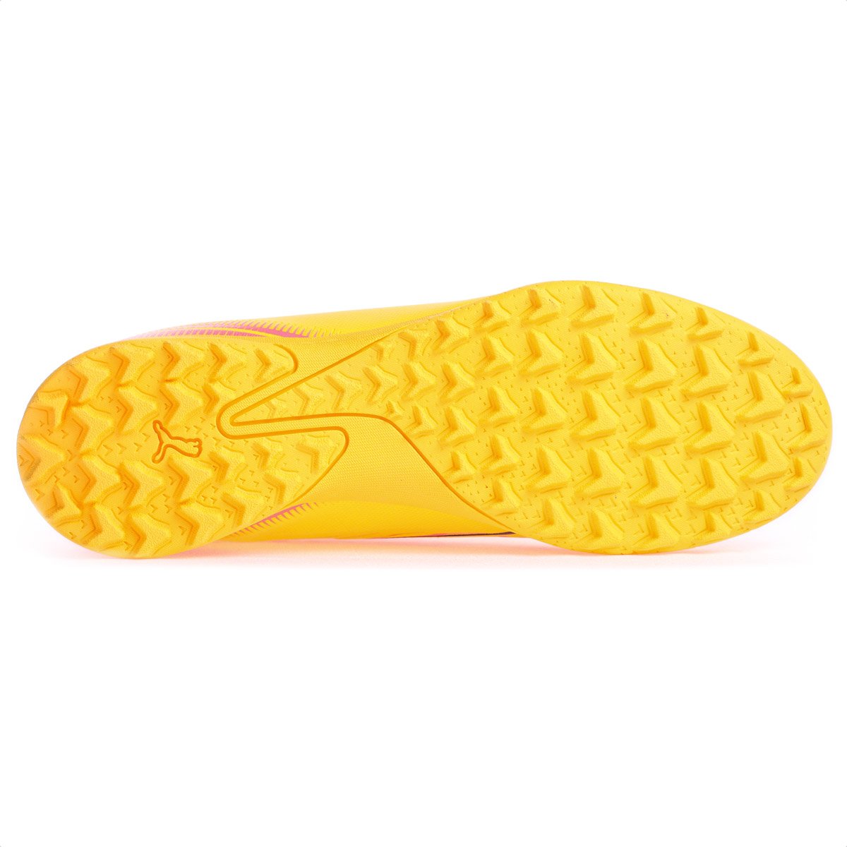 Chuteira Puma Society Ultra Play TT BDP Laranja Rosa e Preto - Masculino Laranja 7
