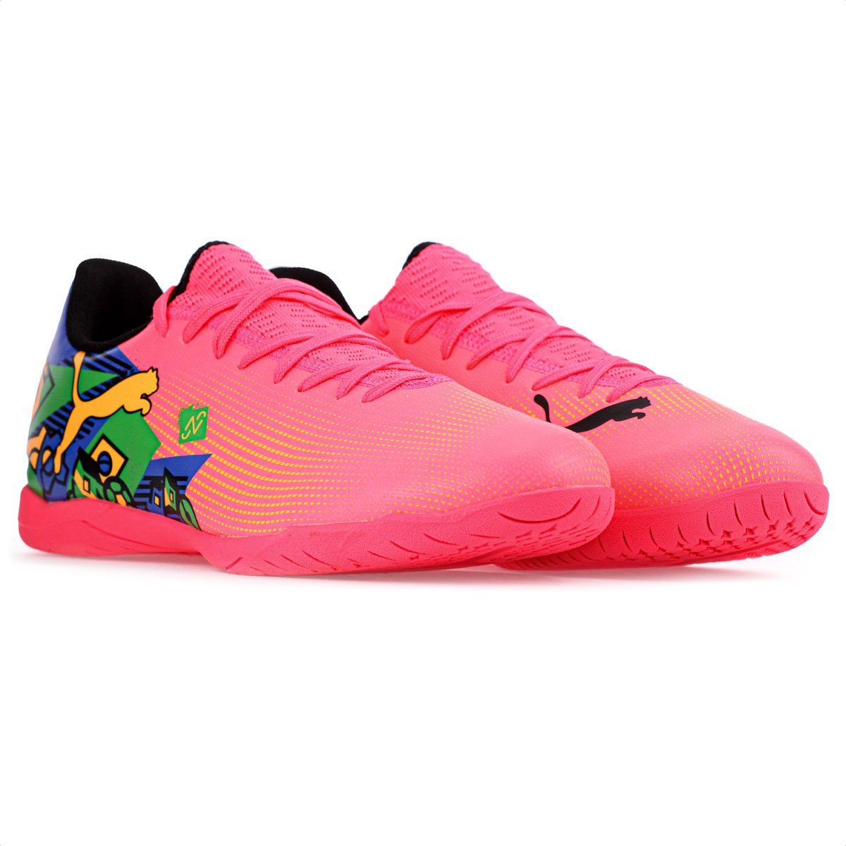 Chuteira Puma Futsal Future 7  Play NJR IT BDP Rosa - Masculino Rosa 3