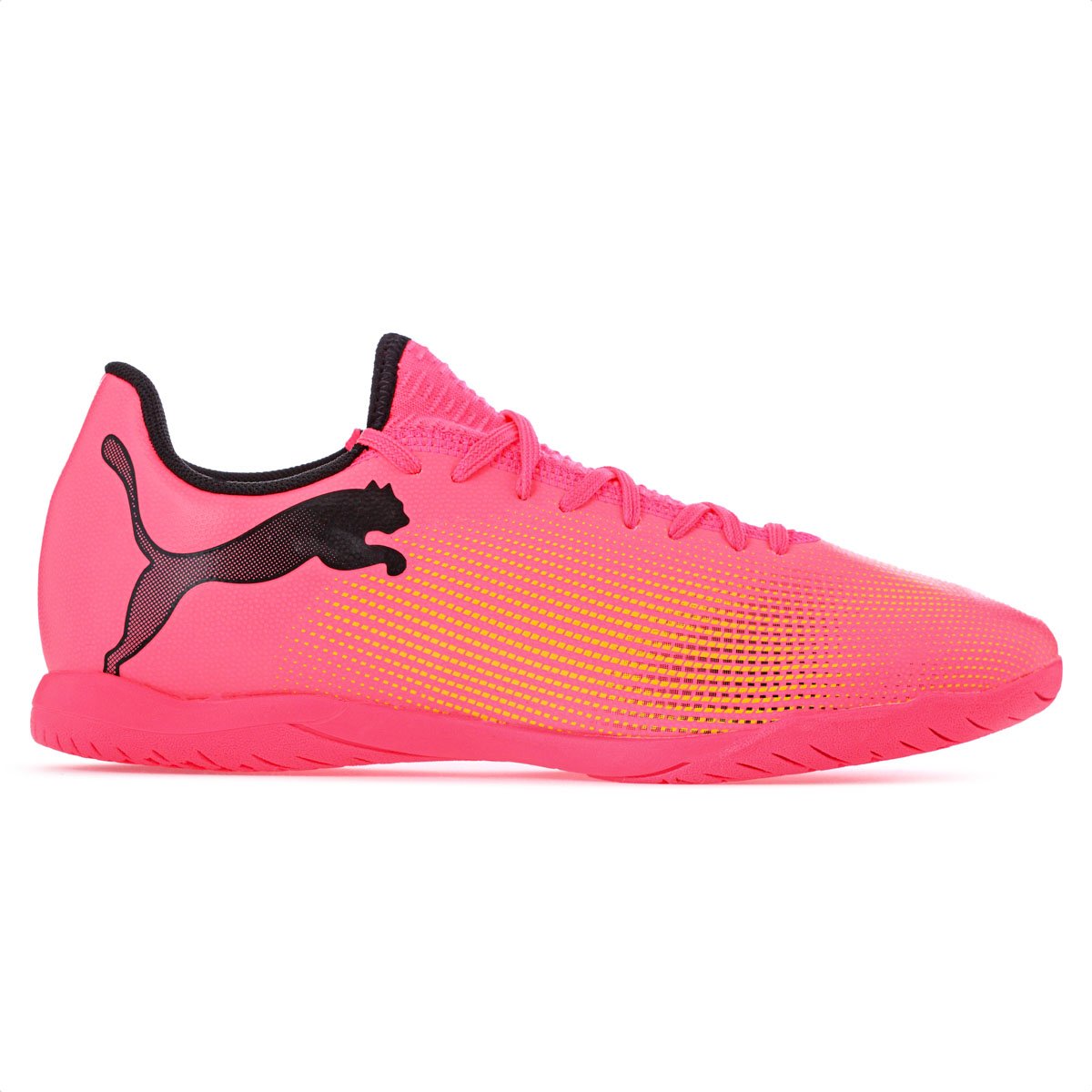 Chuteira Puma Future Z 4.4 NJr FG/AG BDP Campo Laranja e Dourada