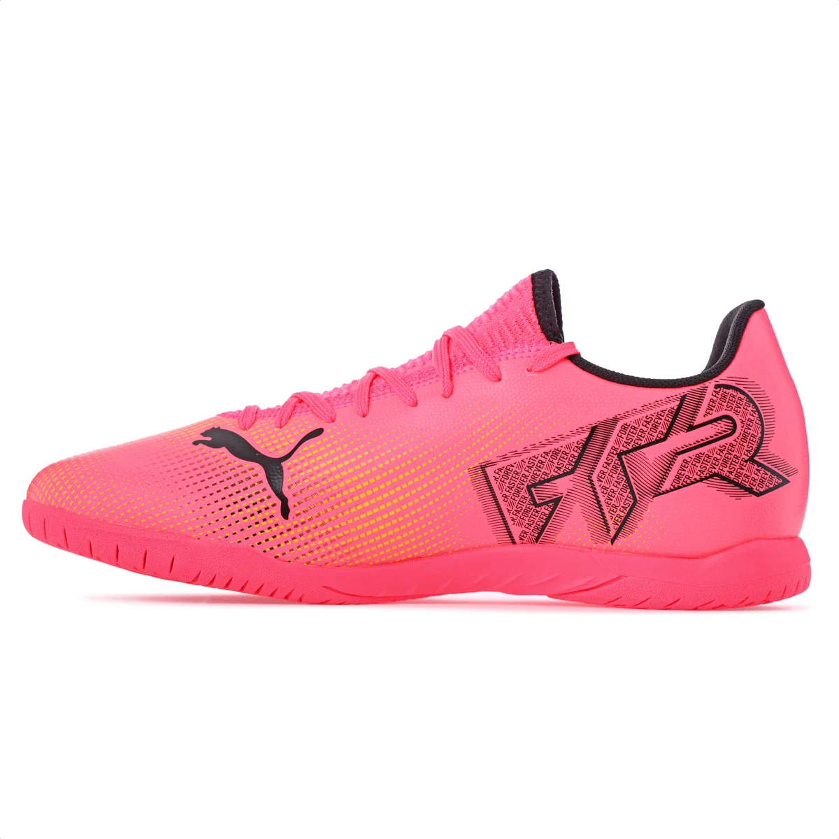 Chuteira Puma Futsal Future Play IT Rosa e Preto Masculino Rosa