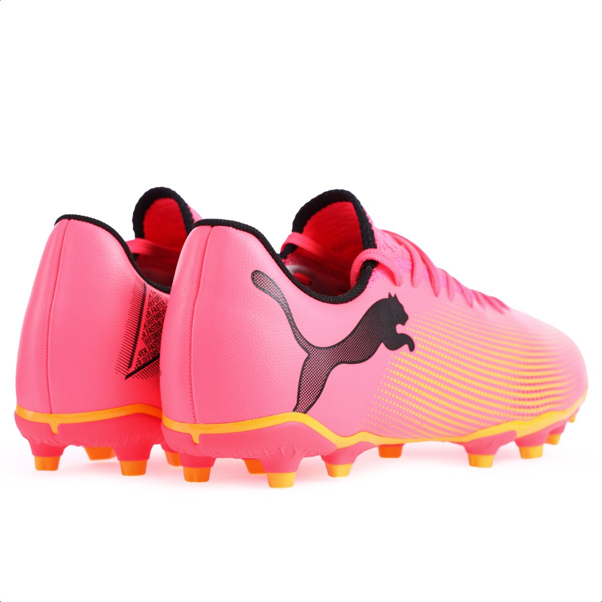 Chuteira Puma Campo Future 7 Play Rosa Preto e Amarelo - Masculino Rosa 5