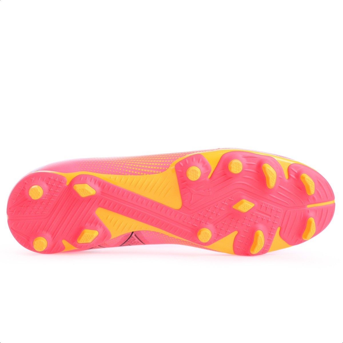 Chuteira Puma Campo Future 7 Play Rosa Preto e Amarelo - Masculino Rosa 7