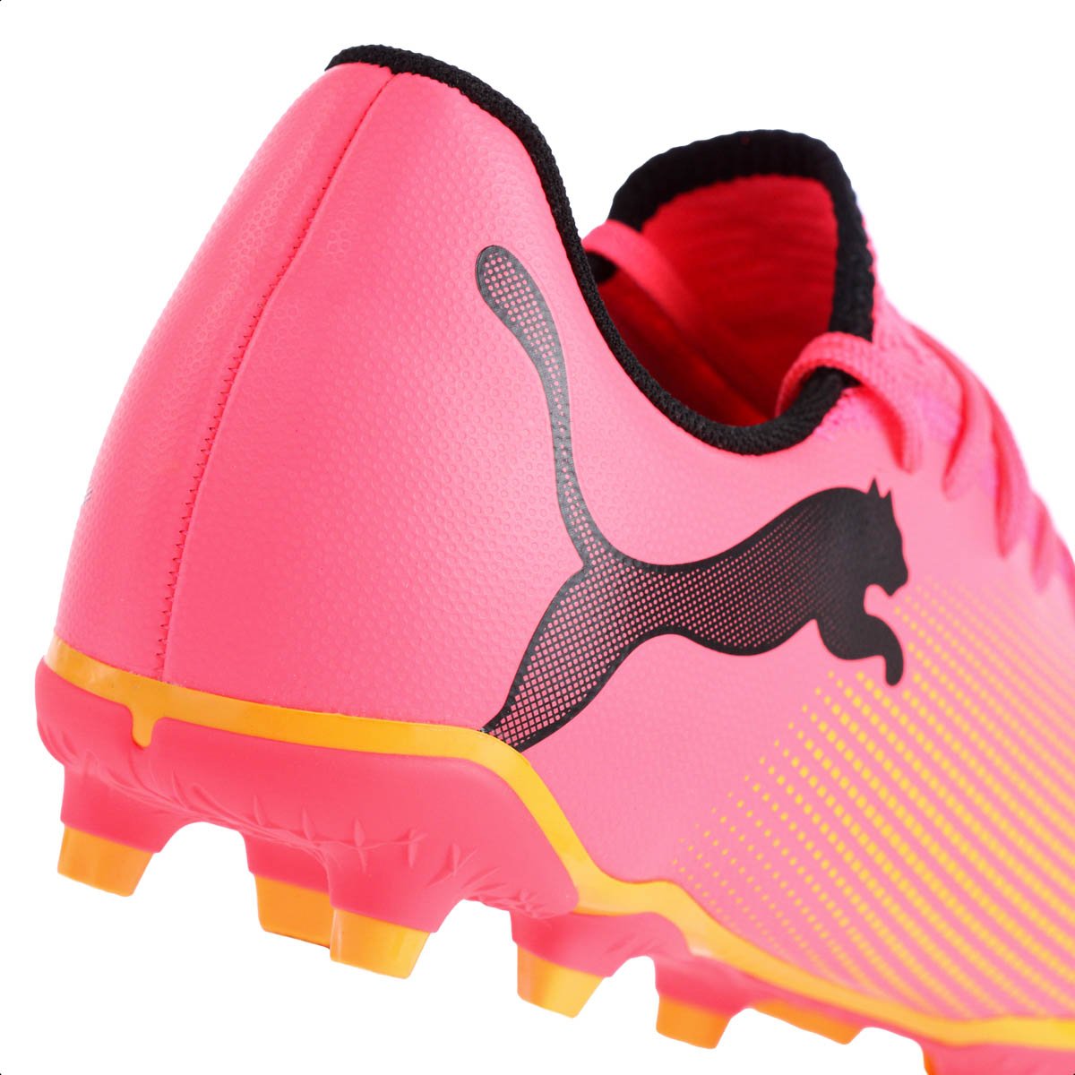 Chuteira Puma Campo Future 7 Play Rosa Preto e Amarelo - Masculino Rosa 9