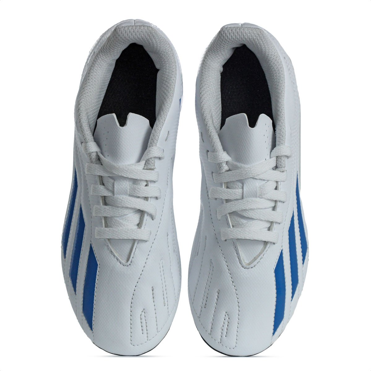 Chuteira Adidas Campo Deportivo II FxG J Branco e Azul - Infantil Branco 5