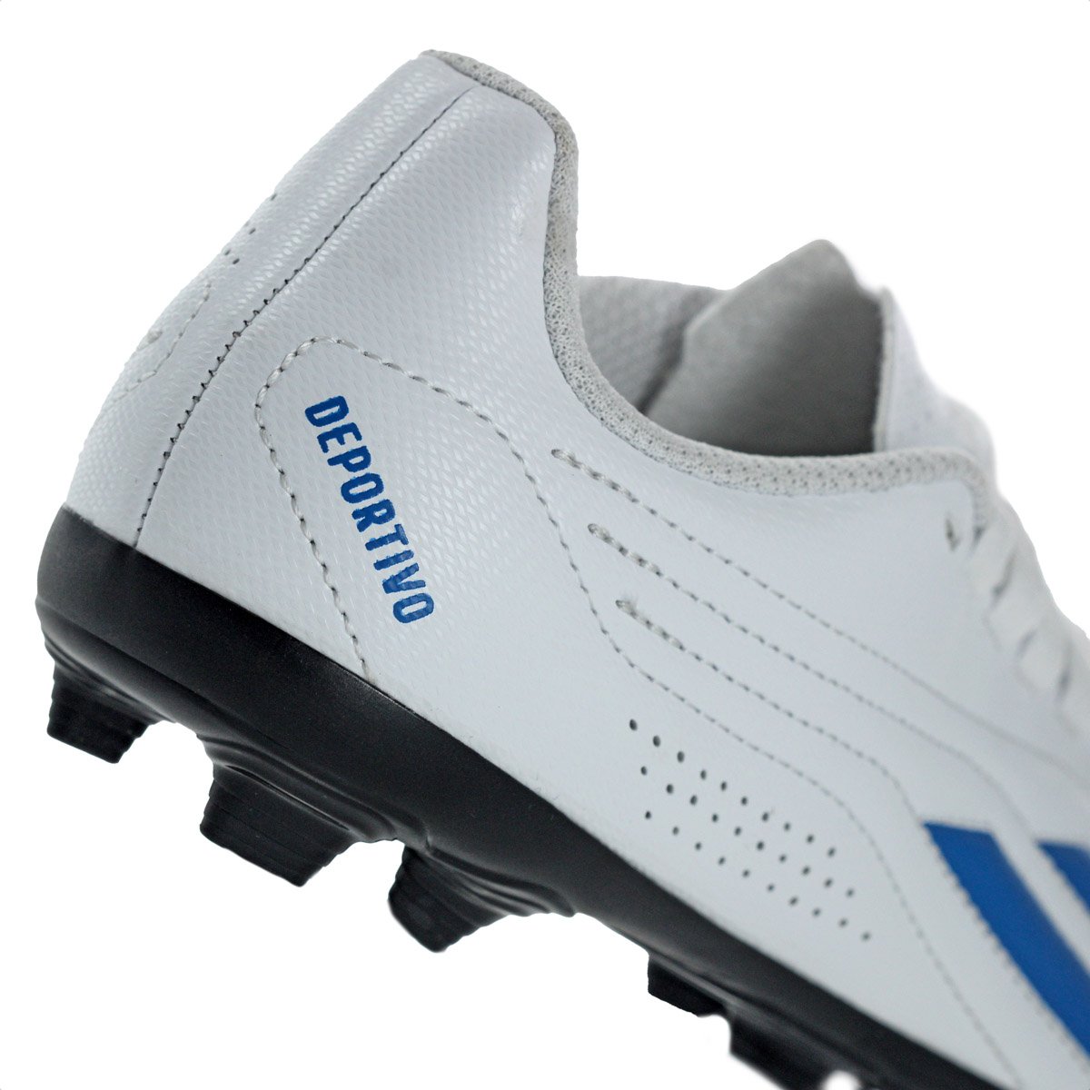 Chuteira Adidas Campo Deportivo II FxG J Branco e Azul - Infantil Branco 8