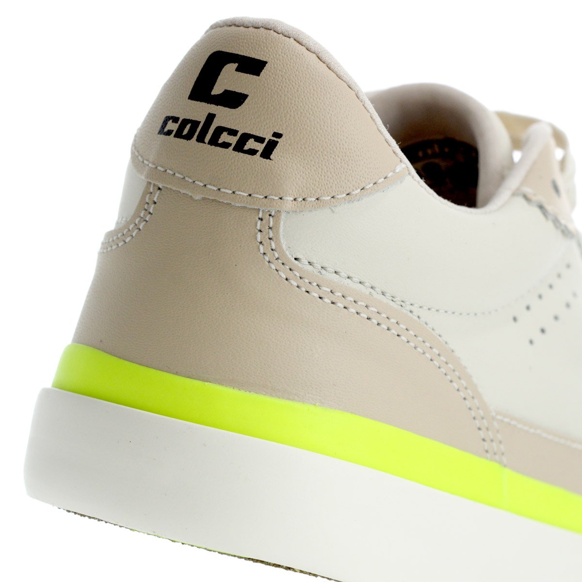 Tenis Colcci 001 Leather Bege e Amarelo - Feminino Bege 8