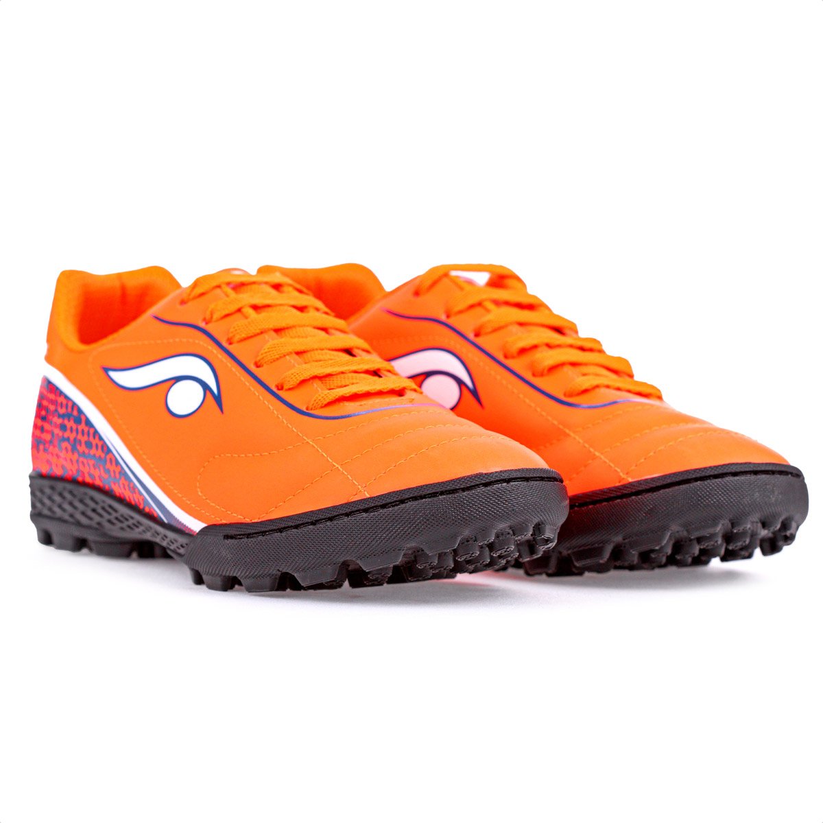 Chuteira DSix Society 6202 Laranja Marinho e Branco - Masculino Laranja