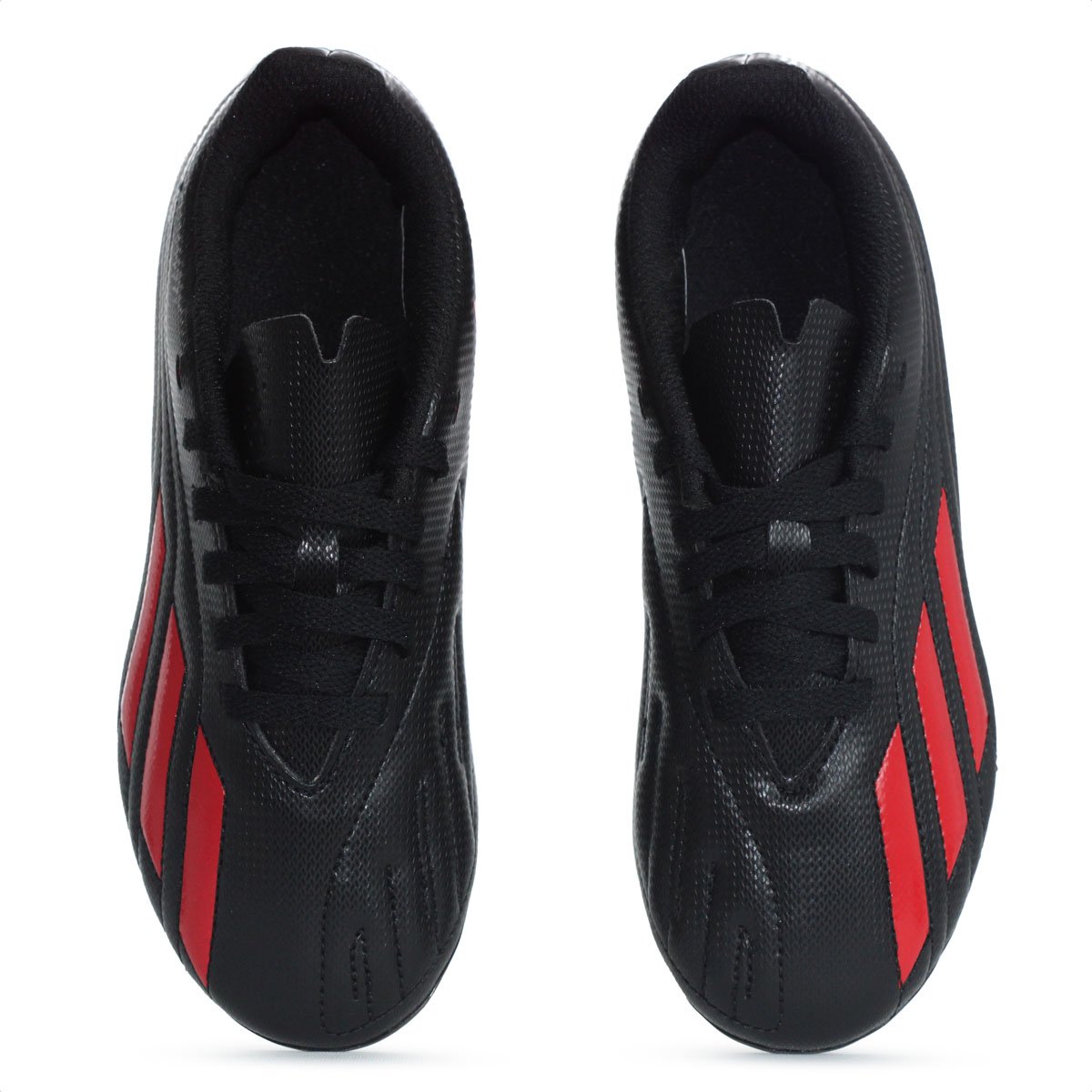 Chuteira Adidas Campo Deportivo II FxG J Preto e Vermelho - Infantil Preto 5