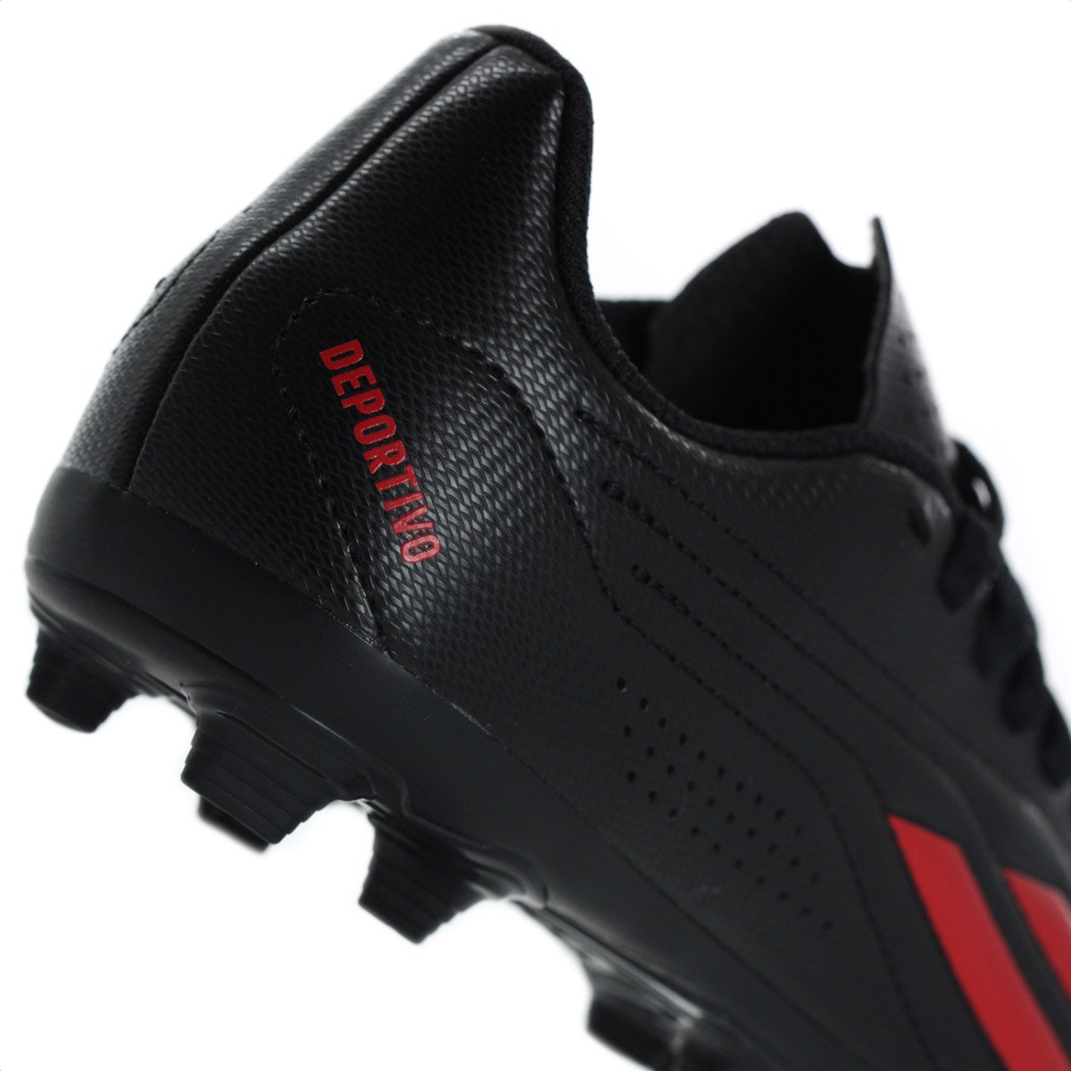Chuteira Adidas Campo Deportivo II FxG J Preto e Vermelho - Infantil Preto 8