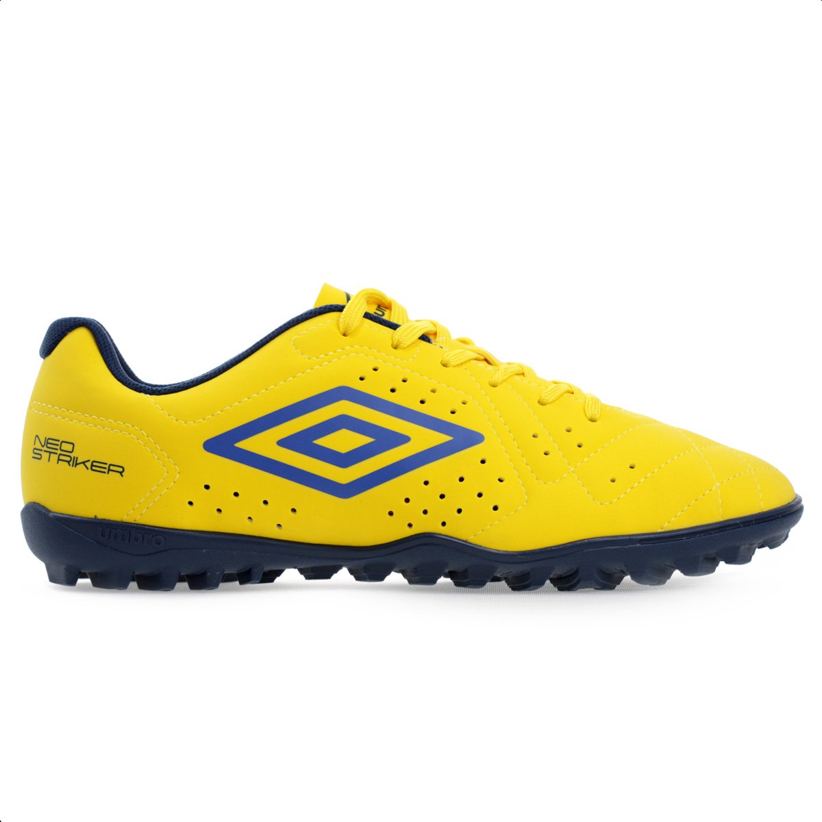 Chuteira Umbro Society Neo Striker Amarelo e Azul - Masculina Amarelo 2