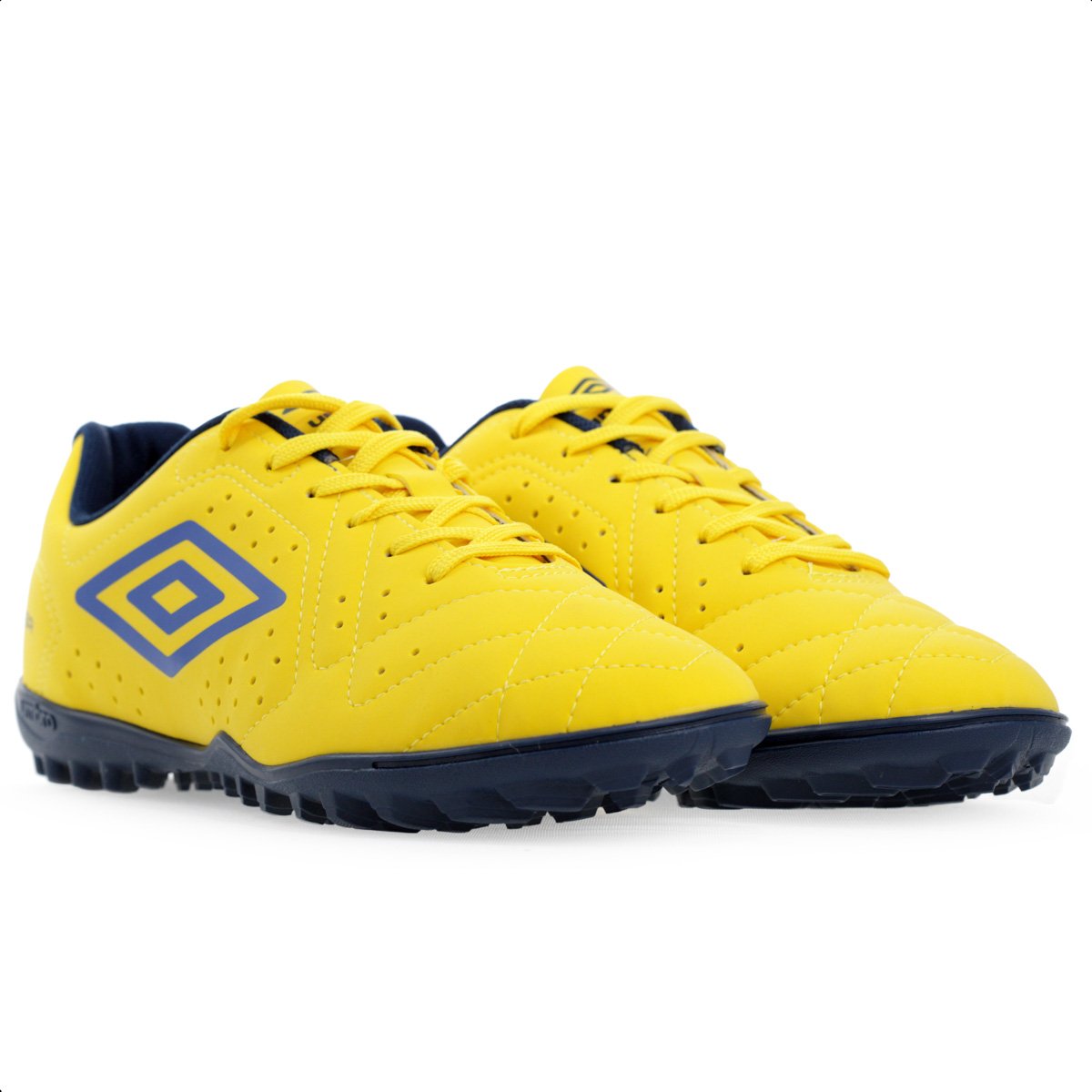 Chuteira Umbro Society Neo Striker Amarelo e Azul - Masculina Amarelo 4