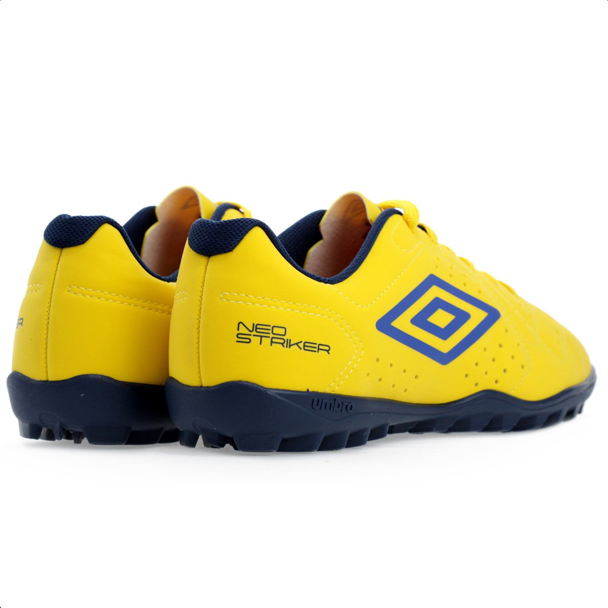 Chuteira Umbro Society Neo Striker Amarelo e Azul - Masculina Amarelo 5